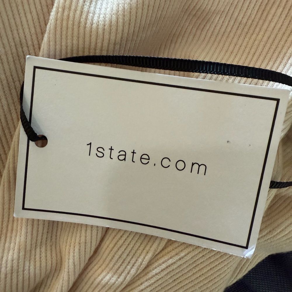 1. State Light Beige Wrap Blouse - Picture 5 of 5